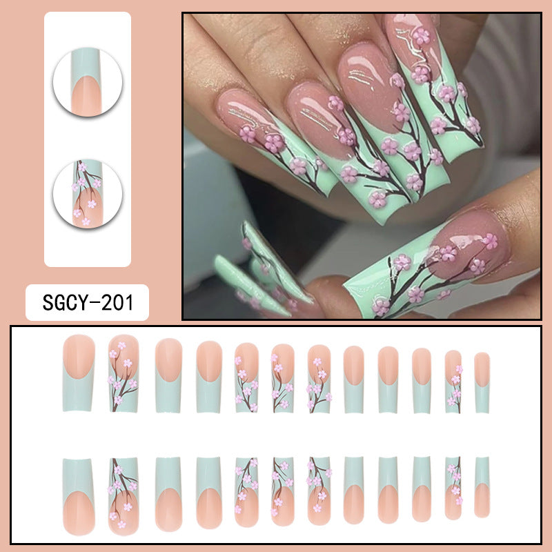 Style de pointe longue Porter des pointes chaudes Nail Art