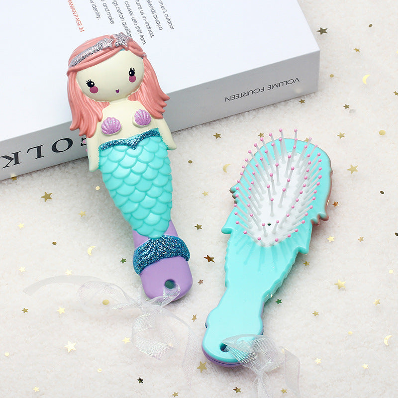 Mini brosses et peignes à cheveux en plastique rose pour la maison