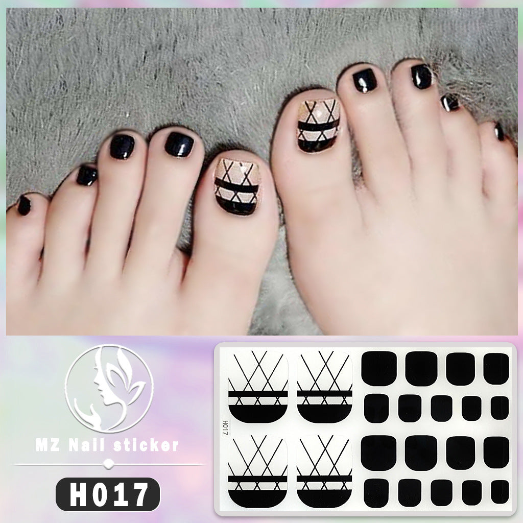 Feet Paper Imitation Diamond Waterproof Durable Nail Stickers