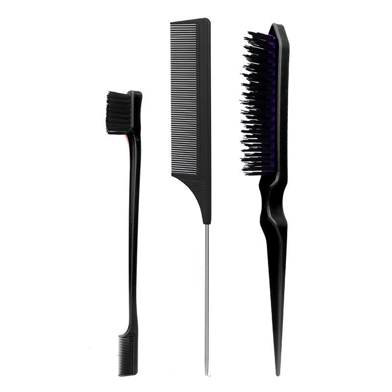 Brosse à sourcils Style Edge Control Partition Brosses et peignes à cheveux à queue pointue