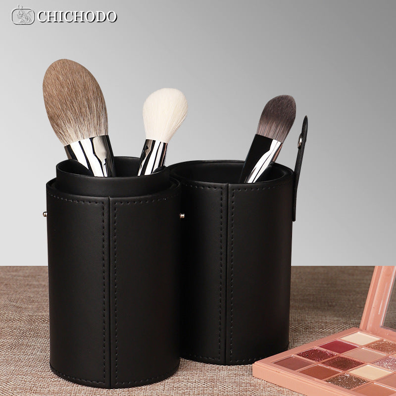 Conteneur de rangement en seau avec couvercle pour accessoires de maquillage