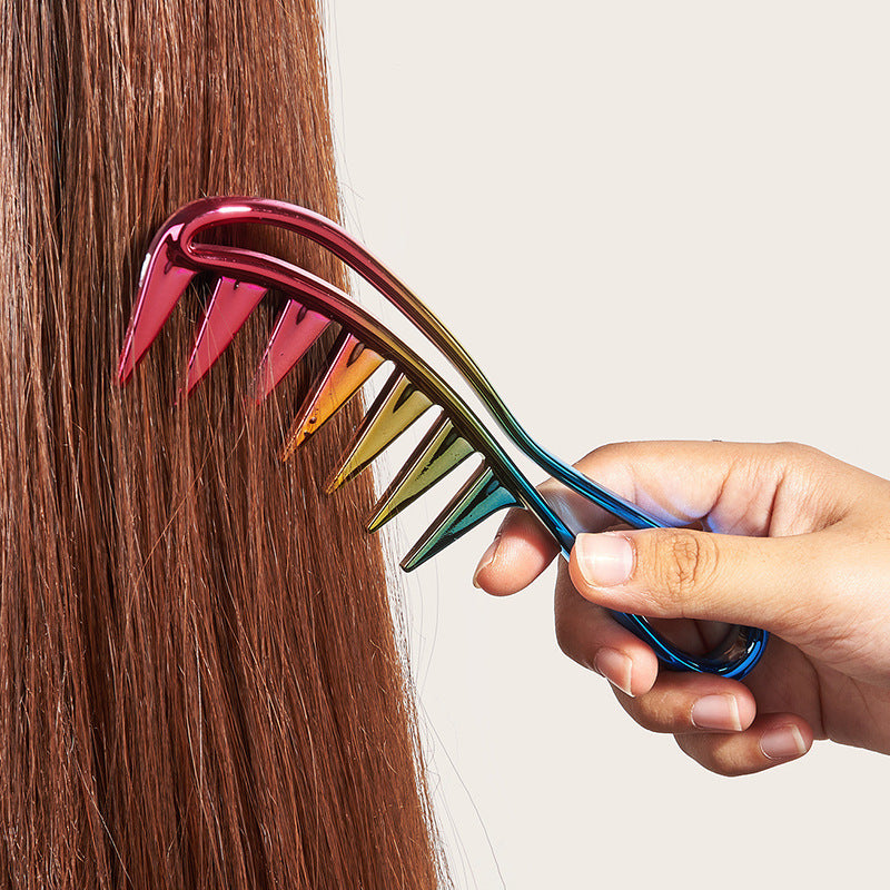 Brosses et peignes à cheveux à manche creux tridimensionnel pour hommes pour un style gras