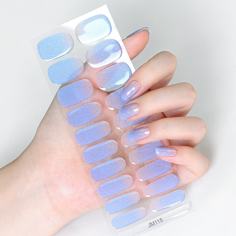 Solid Color Second Generation Flash Uv Nail Stickers