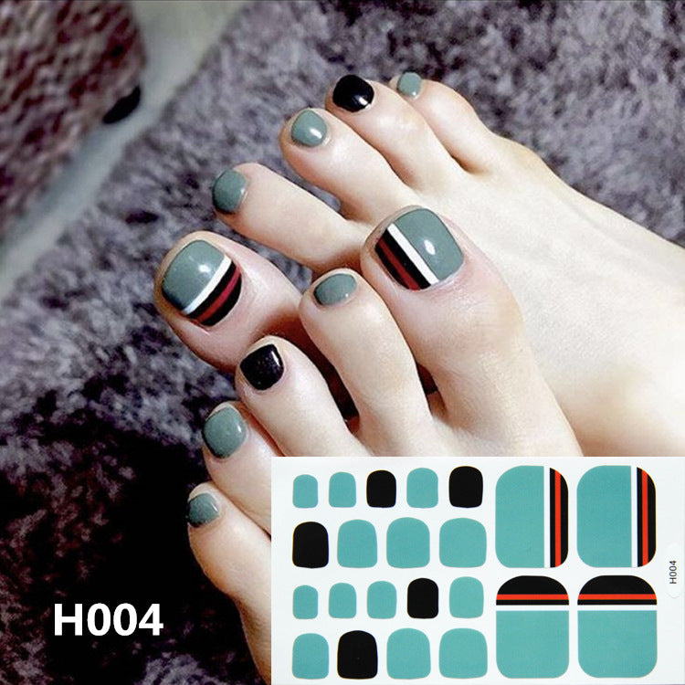 Feet Paper Imitation Diamond Waterproof Durable Nail Stickers