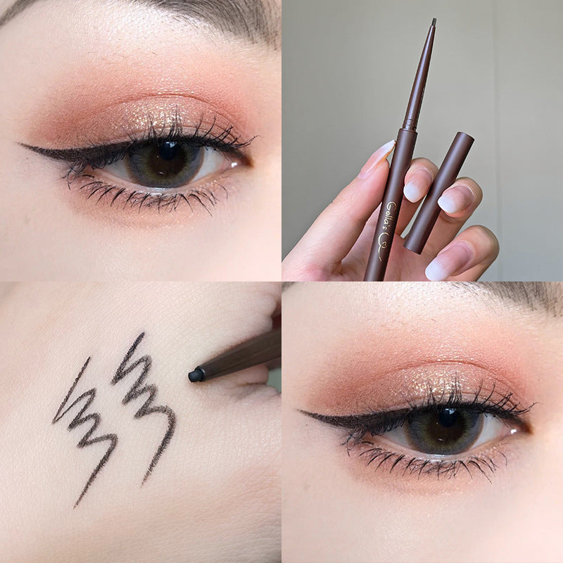 Eyeliner noir lisse, pas étourdi, tête fine