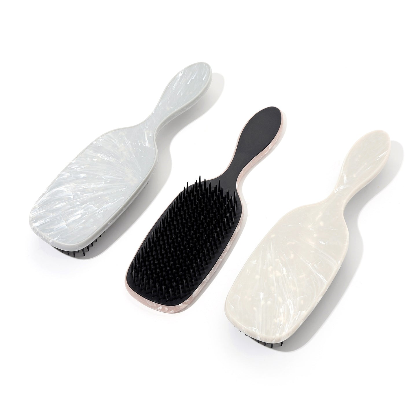 Massage Marbling Handle Hairdressing Scalp Smooth Hair Brushes & Combs