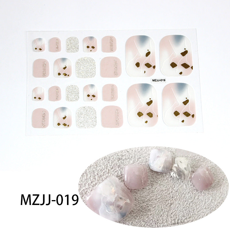 Full Hot Rhinestone Ornament Feet Color Nail Stickers