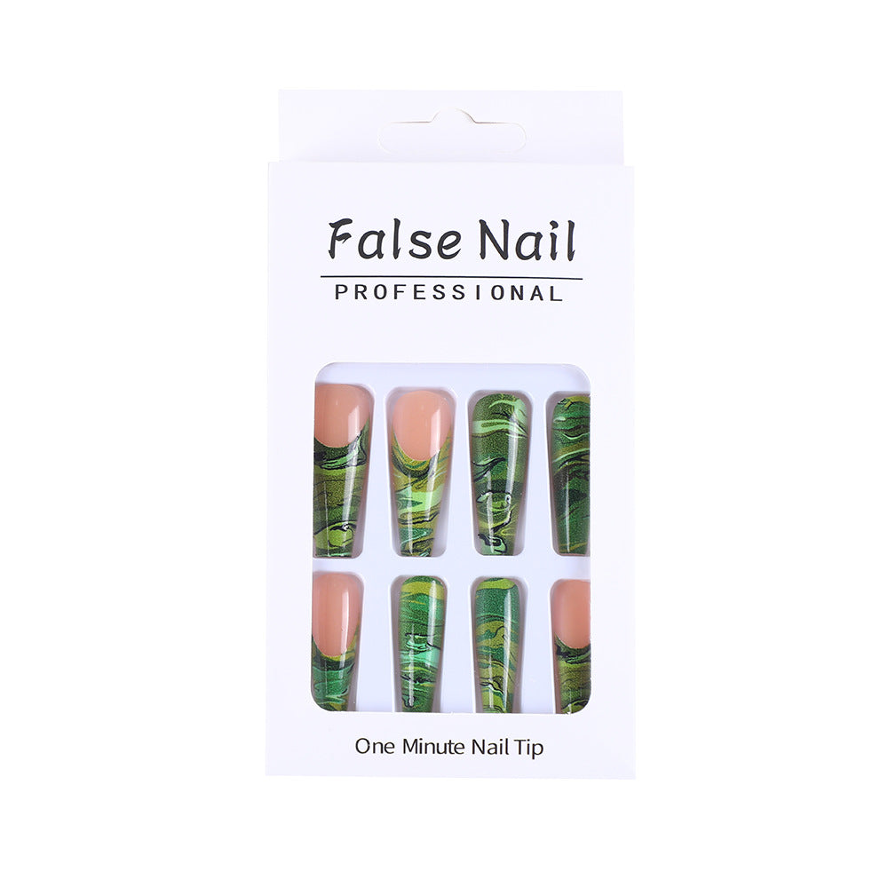 Nail art texturé vert Lux Blooming Wear Armor