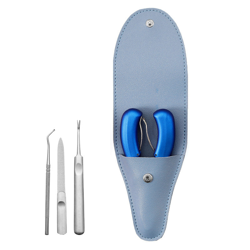 Ensemble d'outils de manucure en plastique pour ongles et coupe-peau morte