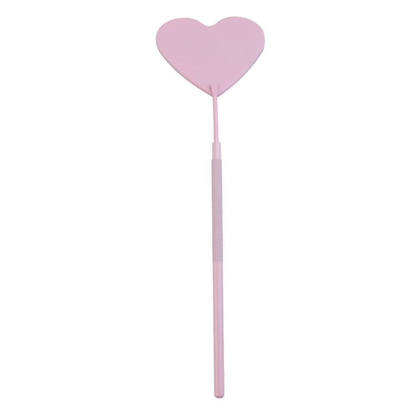 Grafting Eyelashes Heart-shaped Check Mirror Planting Removable Makeup Accessories