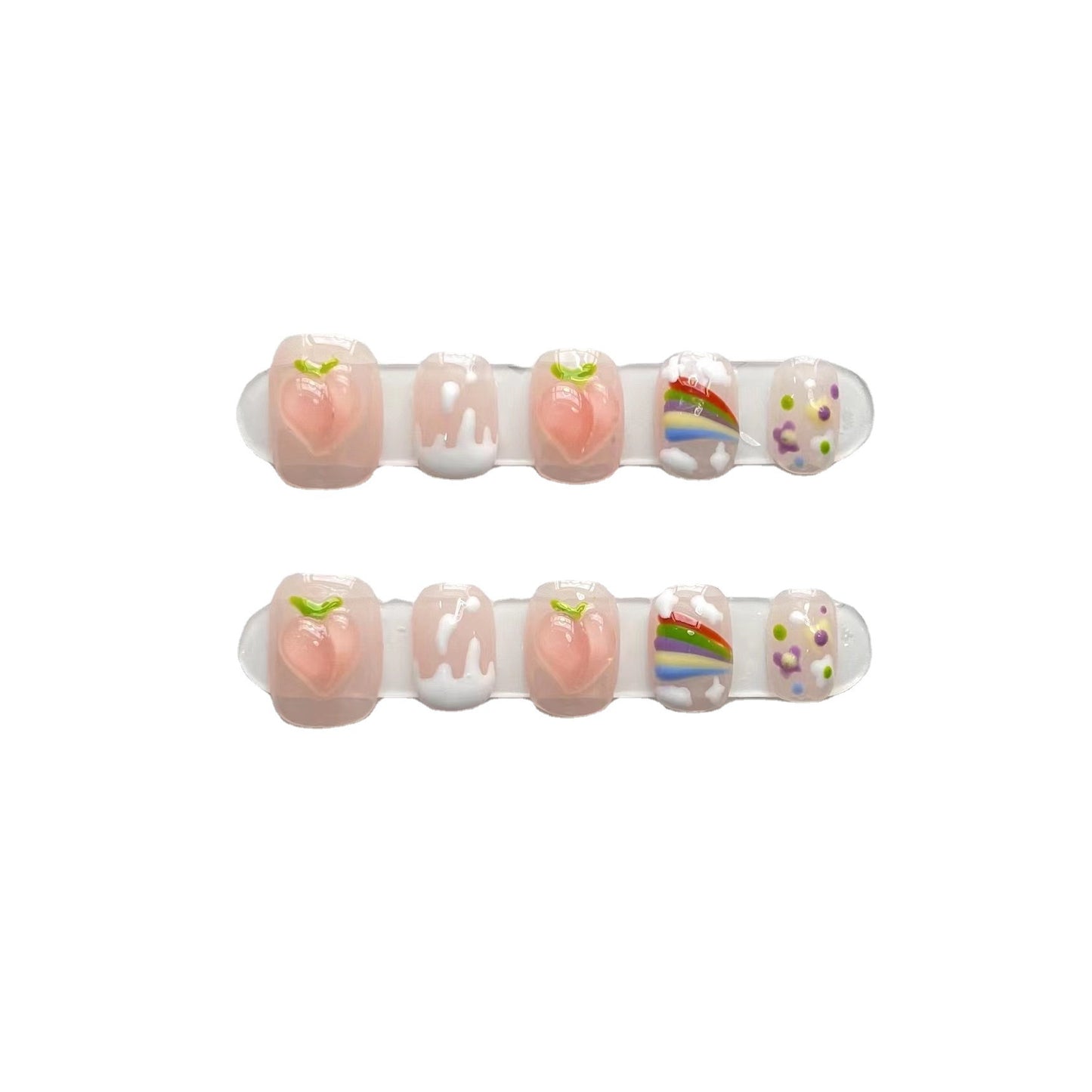 Sunshine Rainbow Peaches Gentle Sweet Little Nail Stickers