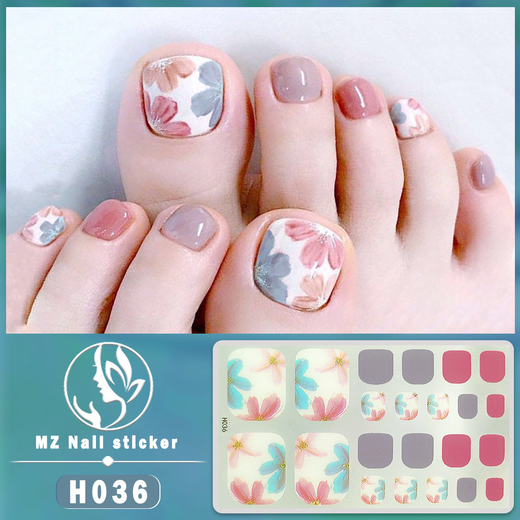 Feet Paper Imitation Diamond Waterproof Durable Nail Stickers