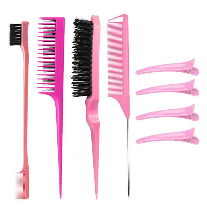 Brosse à poils et peignes à double tête pour sourcils avec pointe en acier