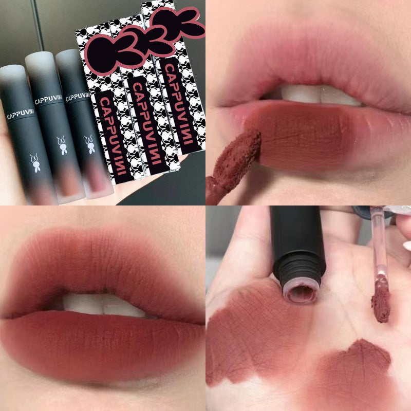 Reverse Macaron Pink Mud Matte Finish Lacquer Lip Glosses