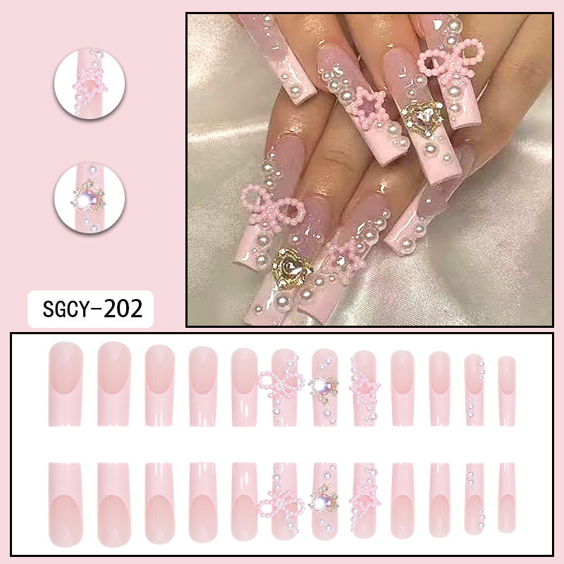 Style de pointe longue Porter des pointes chaudes Nail Art