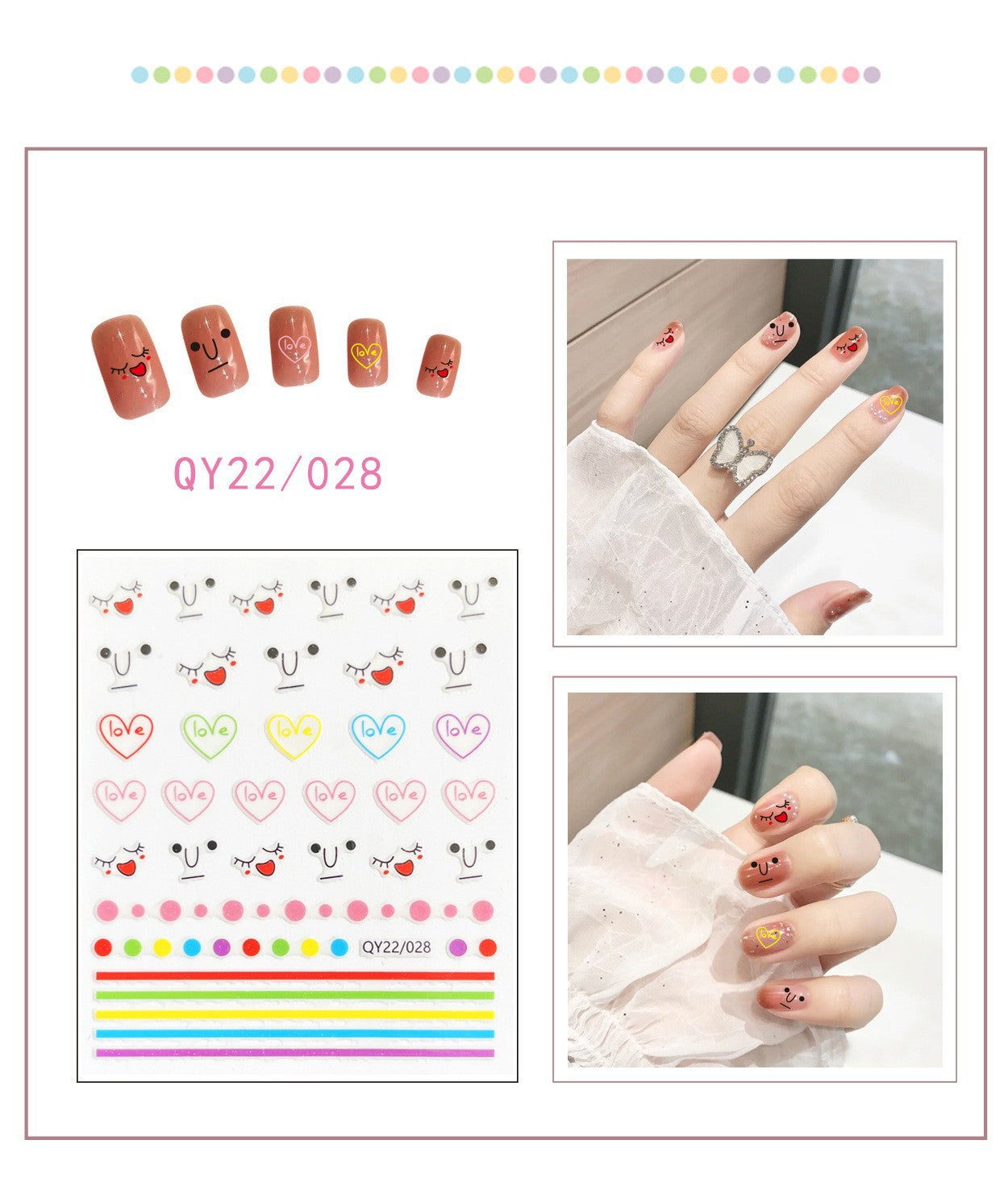 Little Bear Cartoon Cute Animal Unicorn Nail Stickers