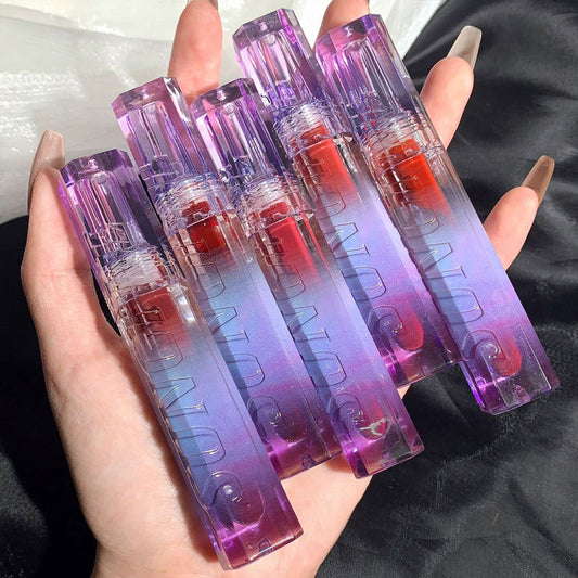 Purple Glass Water Ripple Mirror Lacquer Lip Glosses