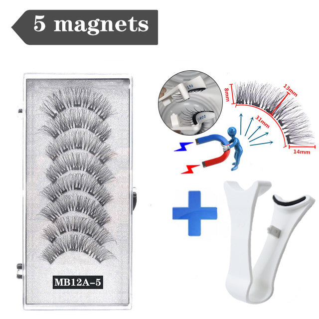 Série de faux cils magnétiques à recourbement naturel