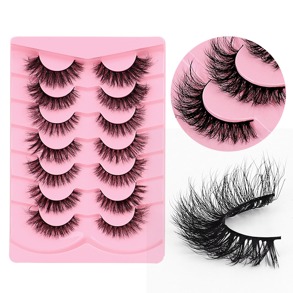 Curly Russian Eyelashes Fluffy Thick Three-dimensional False Lashes