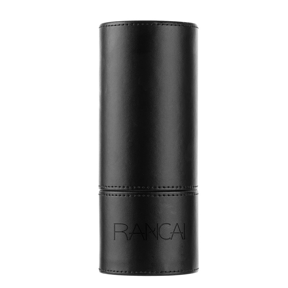 Pinceau cylindrique noir, accessoires pour pinceaux de maquillage à ombre dorée