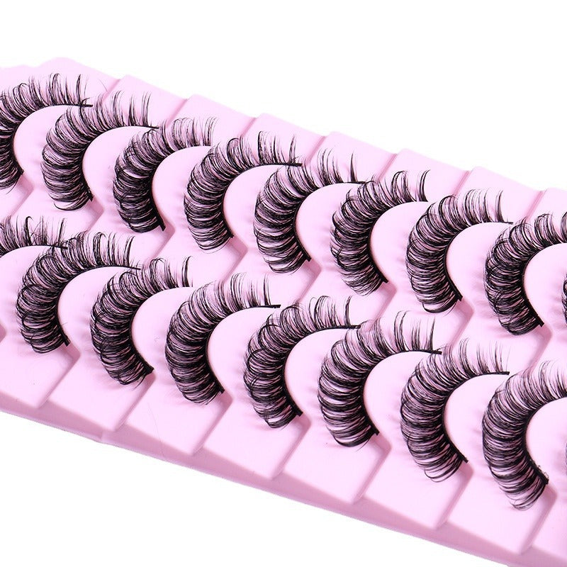 Large Volume Eyelashes Pair Three-dimensional Cross Artificial Mink False Lashes