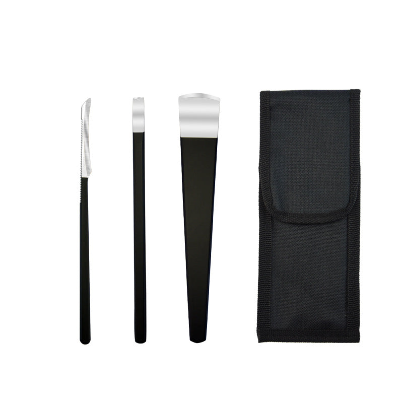 Ensemble d'outils pour ongles exfoliants pour callosités et pédicure en acier inoxydable