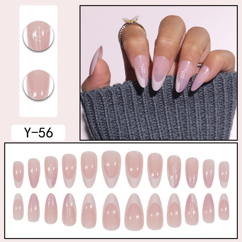 Manucure Patch Amovible Faux Ongle Court Finition Nail Art