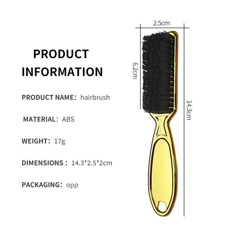 Brosse à tête d'huile, brosses à cheveux et peignes à manche doré galvanisé