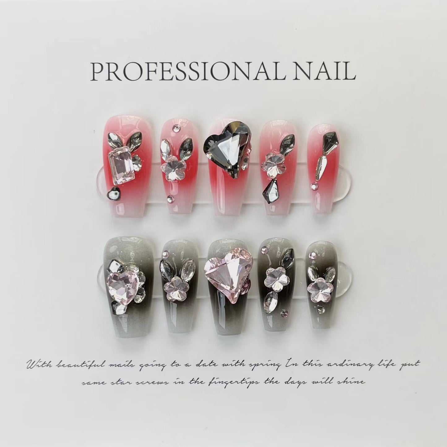 Handmade Wear Light Luxury Full Diamond Flash Nail Stickers