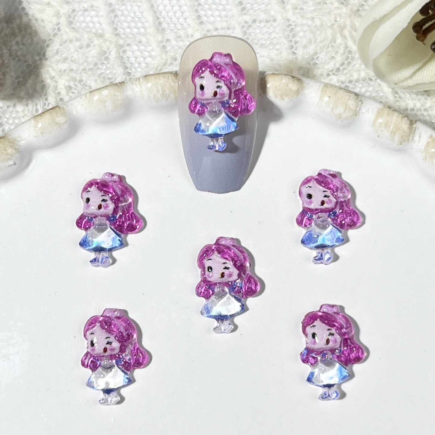 Icy Cute Princess Elsa Resin Hairpin Nail Care Nail Art