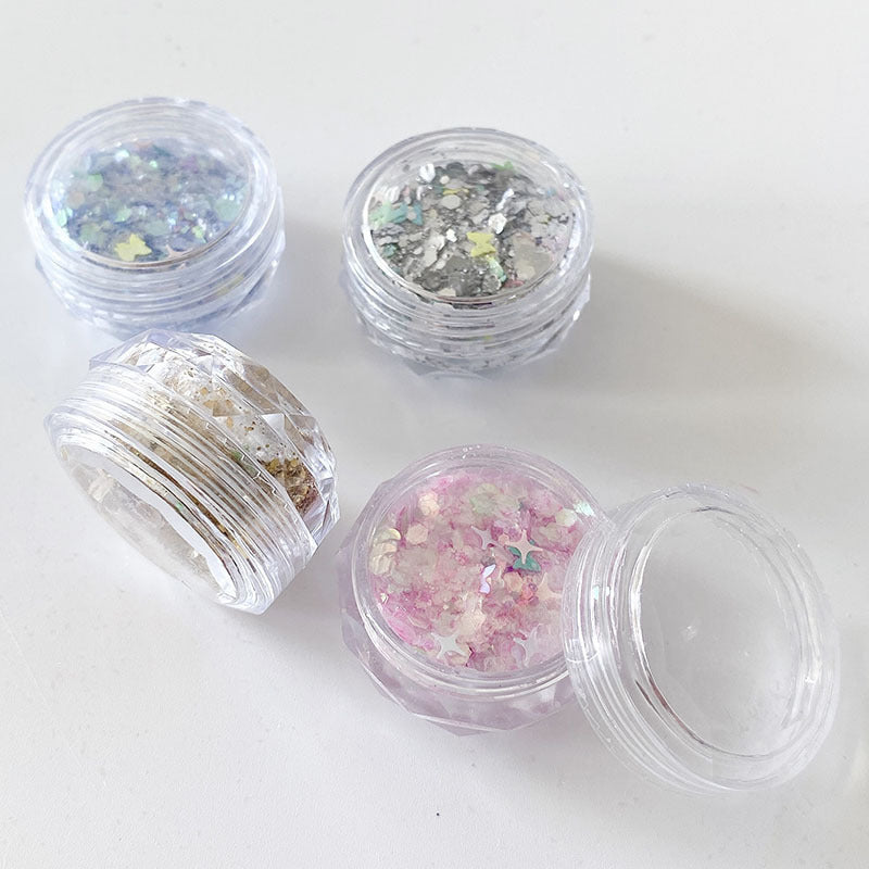 Korean Sequins Flash Mermaid Hexagonal Onion Nail Care Nail Art