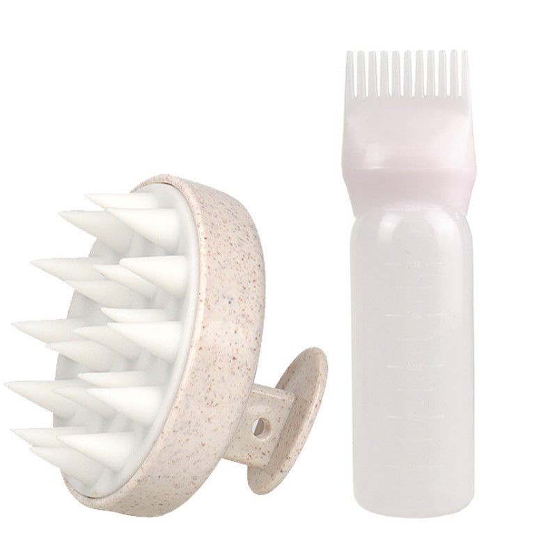 Brosse à shampoing Bouteille de massage du cuir chevelu Brosses et peignes à dents pour nettoyage à sec