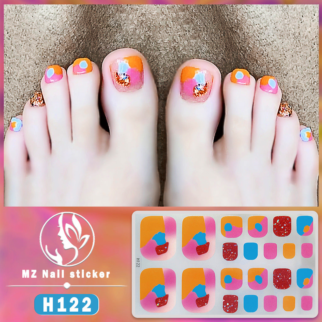 Feet Paper Imitation Diamond Waterproof Durable Nail Stickers