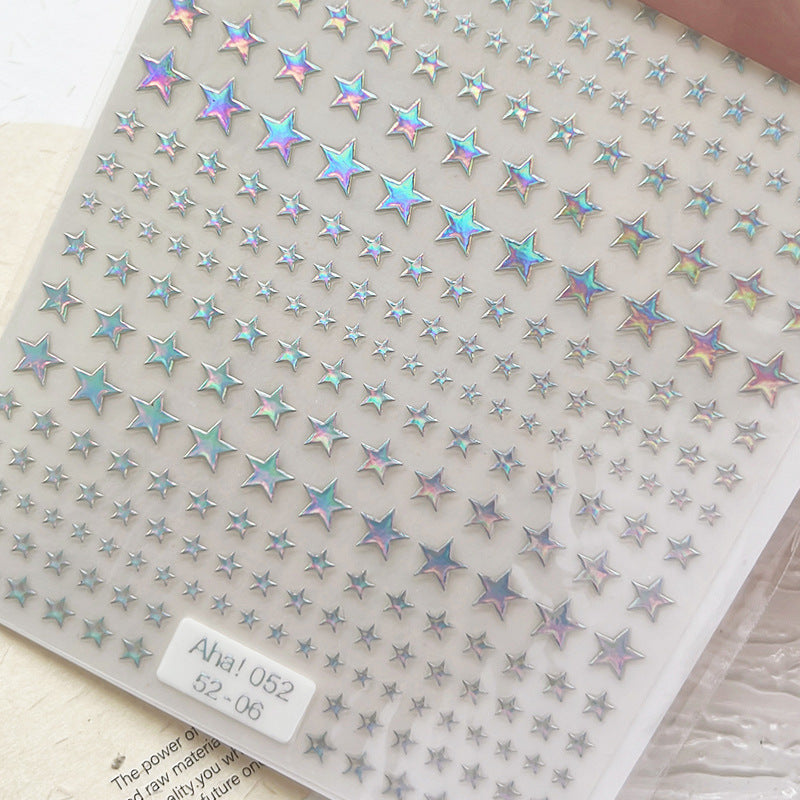 Manicure Adhesive Backing Bow Asterism Back Nail Stickers