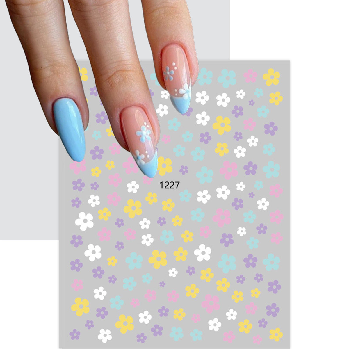 Summer Flower Fresh Comes With Adhesive Nail Stickers