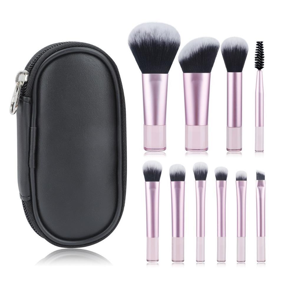 Handle Brush Suit Black Pink Stand Makeup Brushes Accessories