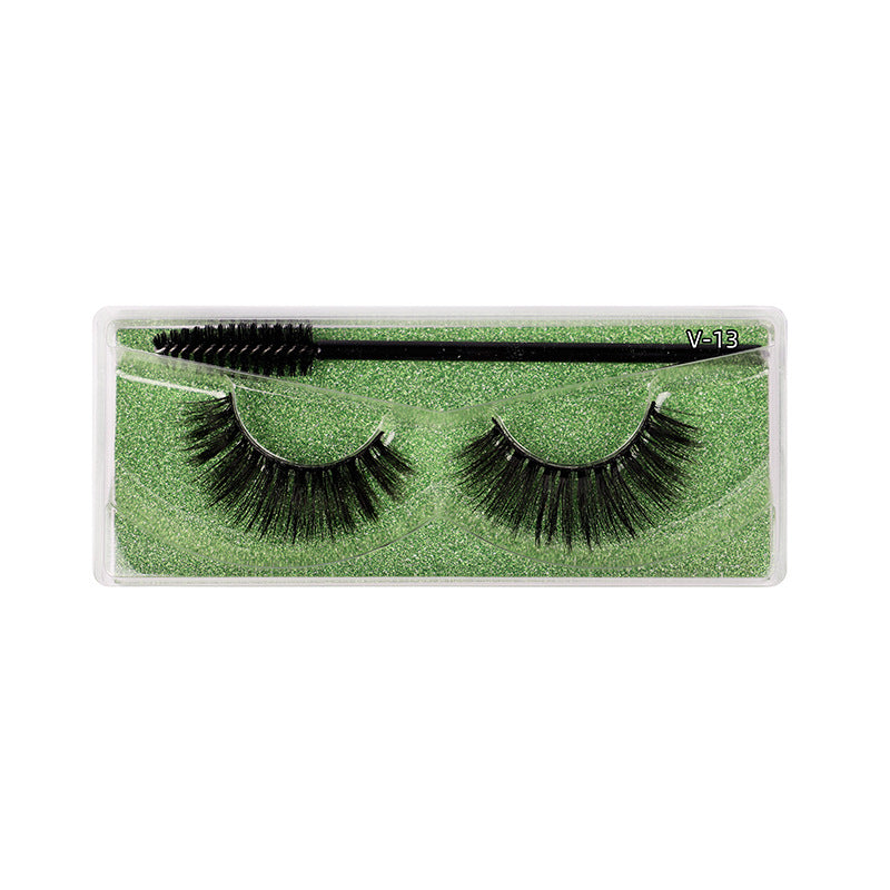 Thick Eyelashes Pair Cotton Stem Natural False Lashes