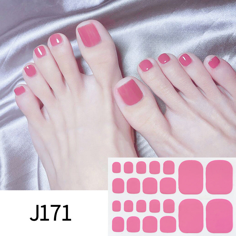 Foot Full Monochrome Toe Solid Color Nail Stickers