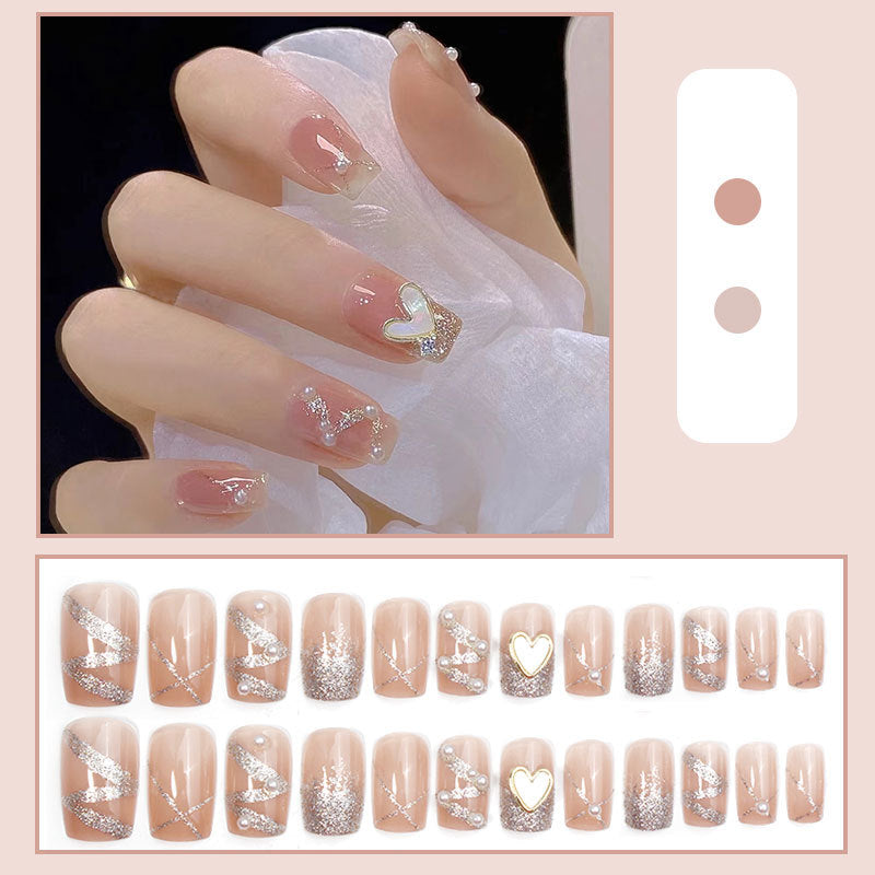 Faux patch détachable pour nail art, pièce de beauté colorée en strass