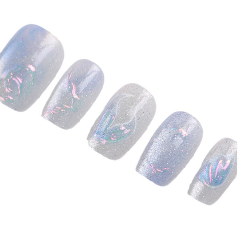 Fishtail Gradient Detachable Low-key Small People Nail Art