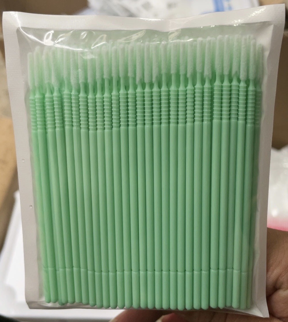 Cleaning Long Head Cotton Swab For Tattoo Embroidery False Lashes