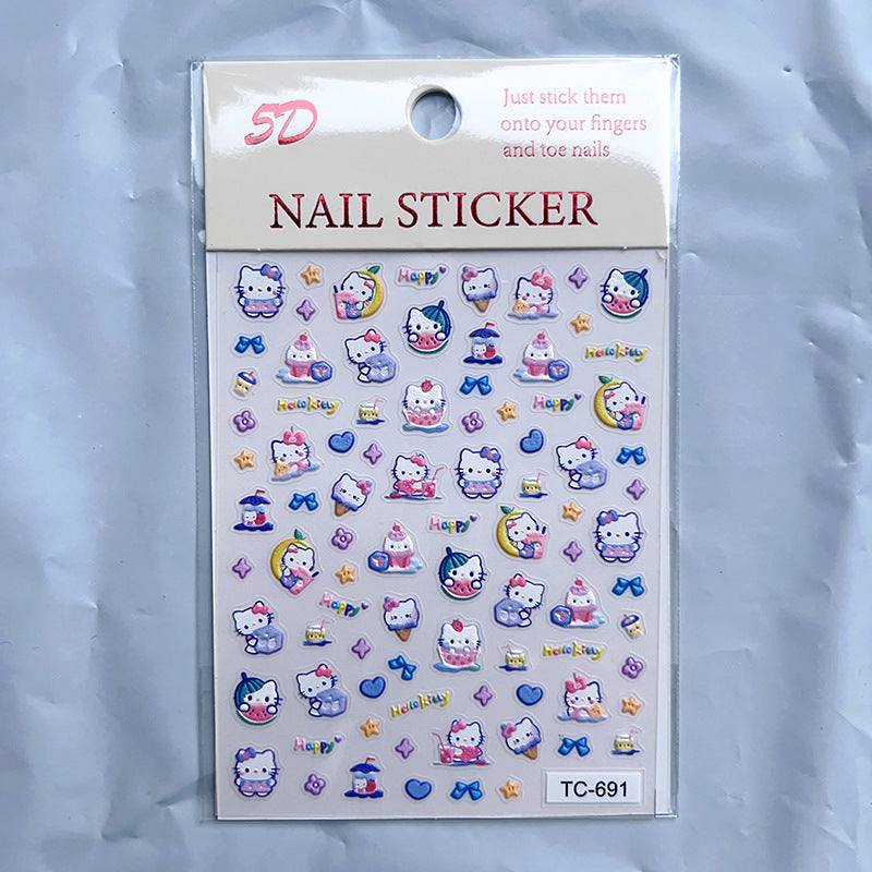 Relief Three-dimensional Cartoon Hand Account Goo Card Nail Tool Set