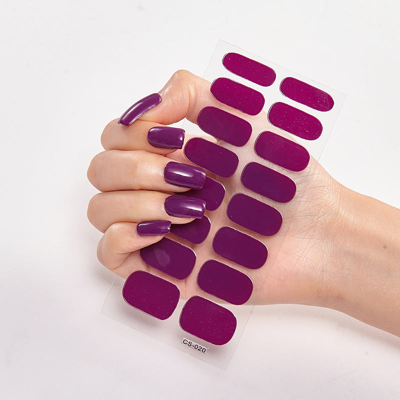 Full Solid Color Small Simple Film Nail Stickers