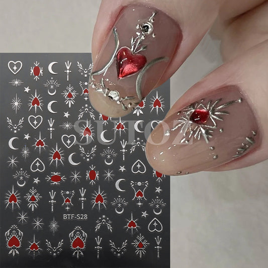 Series Popular Star Moon Adhesive Decoration Nail Stickers