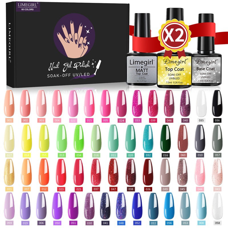 Ensemble d'outils amovibles pour ongles UV avec gel de manucure coloré