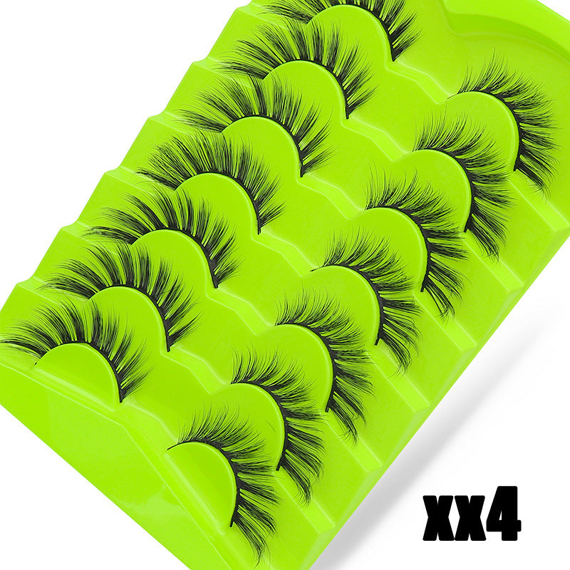 Large Capacity Pairs Of Green Fox Series False Lashes