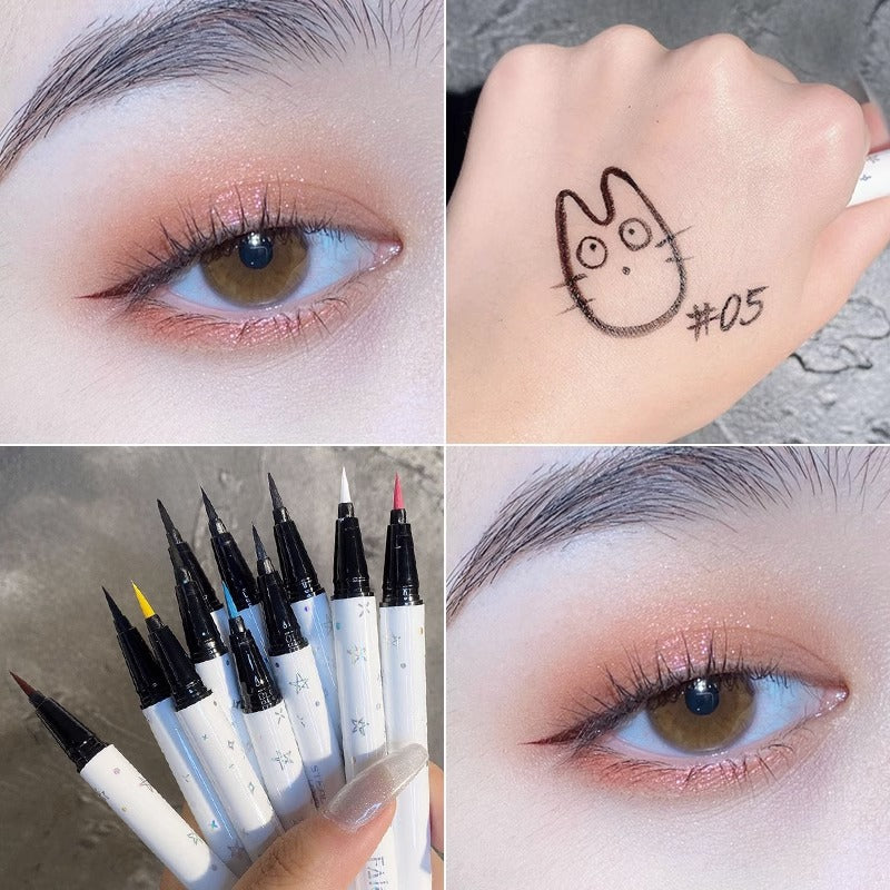 Eyeliner liquide long et naturel, imperméable et sans bavures