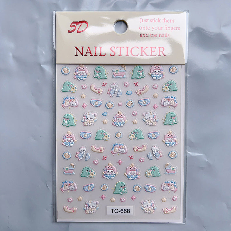 Relief Three-dimensional Cartoon Hand Account Goo Card Nail Tool Set