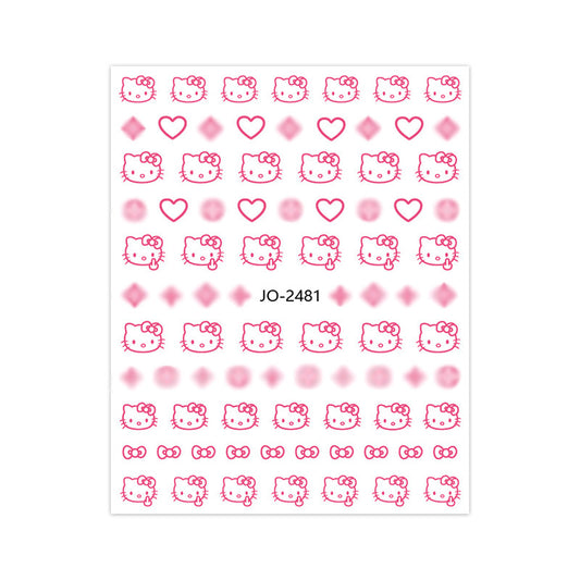 Cat Hello Kitty Cute Cartoon Adhesive Nail Stickers