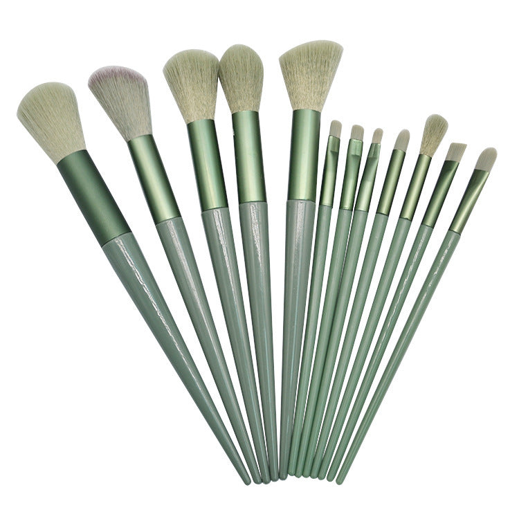 Pinceau de maquillage de couleur thé au lait vert Accessoires de pinceaux de maquillage